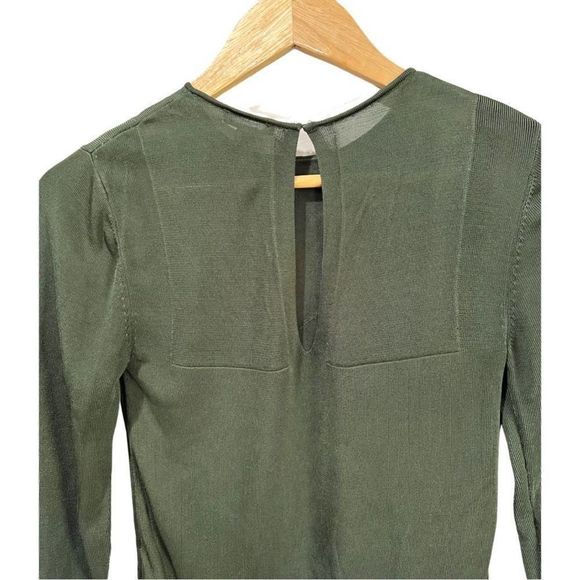 COS hunter green  rayon blouse size XS - Picture 6 of 8